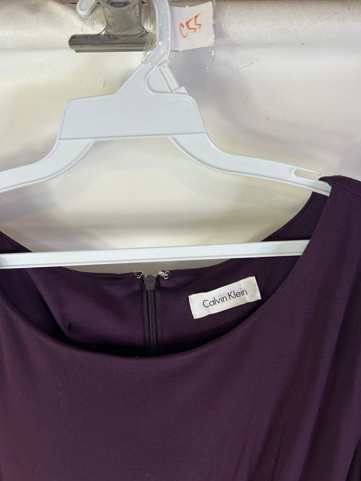 Calvin Klein Womens 14 Dress Gown Embellished Ruched Mother of Bride Wedding - Image 4 of 4