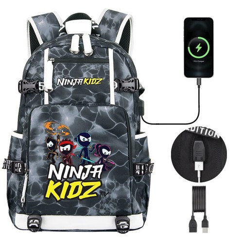 NINJA KIDZ Backpack school bag school backpack USB Laptop Bagpack fashion bag - Picture 42 of 42