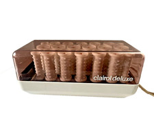 Vtg CLAIROL DELUXE C40 Hot Rollers 20 White Pink Made in Denmark Beauty Tools