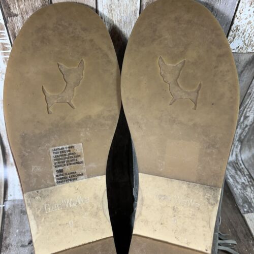 Gee WaWa Anthro Sandals Shoes Suede Women 9 Gray Open Toe Fringe Zip Up Slip On - Picture 13 of 16