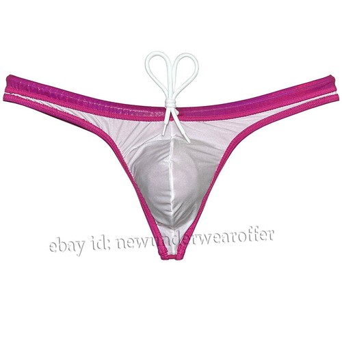 Sexy Mens Swim Thong Dazzle Swimwear Trunks Bikini Cut Swimsuit Inner Drawstring - Picture 13 of 67