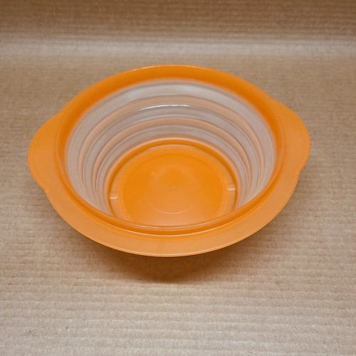 Tupperware Ciotola Pieghevole Piatto 4 Tazze Contenitore Espansione Arancione 5453 5455 - Foto 3 di 8