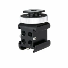 NICEYRIG 3-sided Cold Shoe Mount Adapter with 1/4" Threaded for DSLR Camera Cage