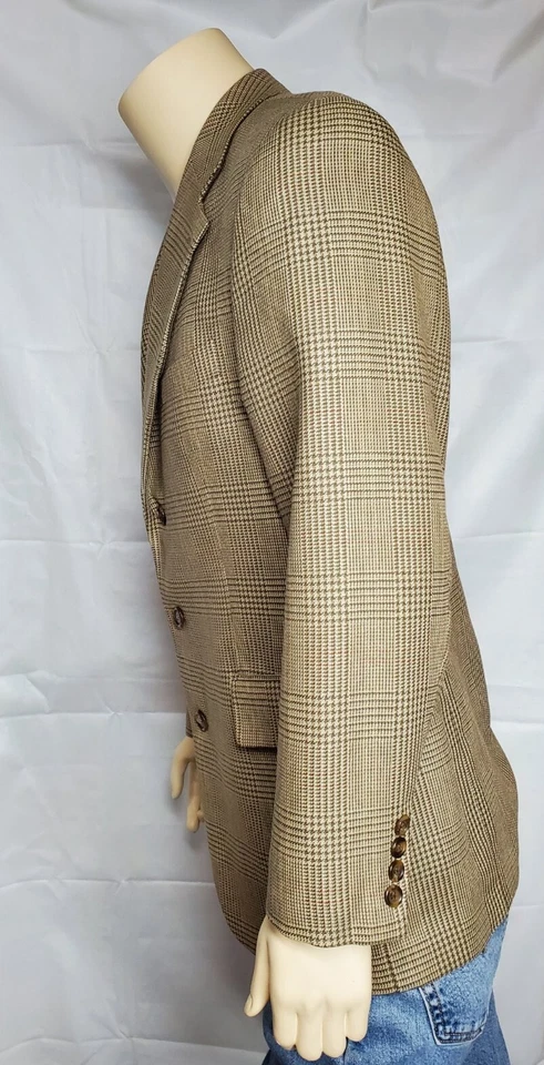 Chaps Ralph Lauren Blazer Hombre Talla 40R, Marrón Cuadros. Seda y lana de colección usado en excelente estado Foto 2 de 4
