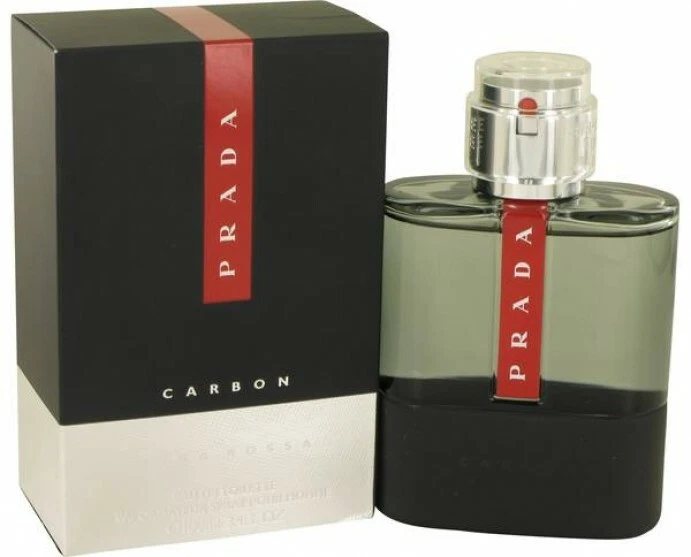 Prada Luna Rossa Carbon de Prada 3,4 OZ eau de parfum colonia para hombre nuevo en caja Foto 4 de 4