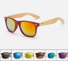 Mens Womens Bamboo Sunglasses Wooden Wood Retro Vintage Summer Glasses UV400 USA