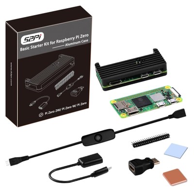 Starter Kit Raspberry Pi Zero 2 W Gehäuse LCD HDMI WiFi Bluetooth All-in-One
