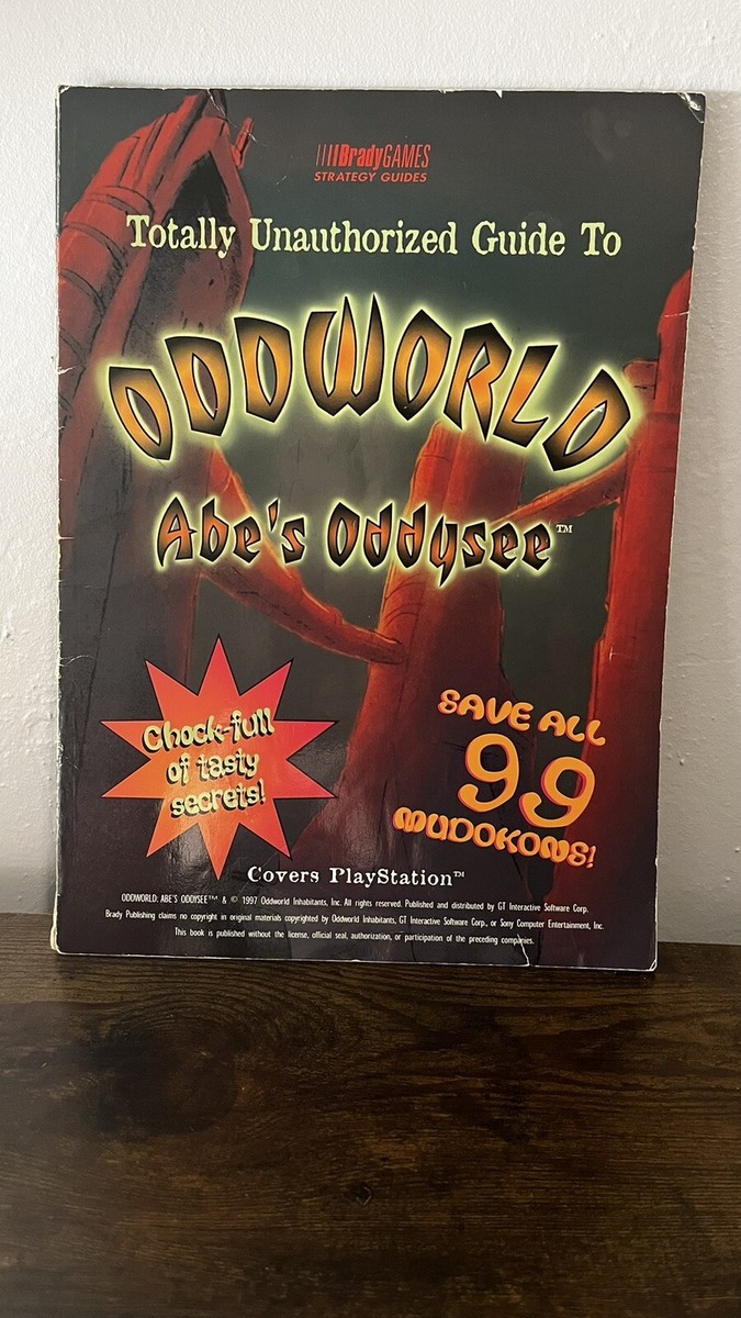 Oddworld Abe's Oddysee Brady Games Unauthorized Strategy Guide Ps1 Psx