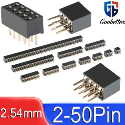 Buchsenleiste 1,27mm weiblich Pin Header Female ergoldet weiblich Socket 2-50Pin