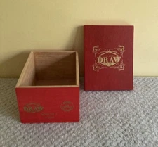 Southern Draw Firethorn Rosdao 6"x3.75"x4.5" SOLID WOOD Cigar Box ORANGE