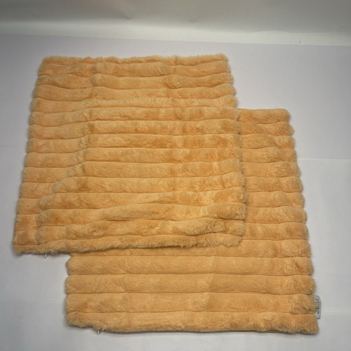 FUTEI Copricuscini Decorativi a Righe Arancioni 18" x 18" Pollici Set di 2 Nuovi - Foto 1 di 7