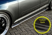 Seitenschweller Sideskirts mit Wings hinten aus ABS für Audi A4 B9 Carbon Optik