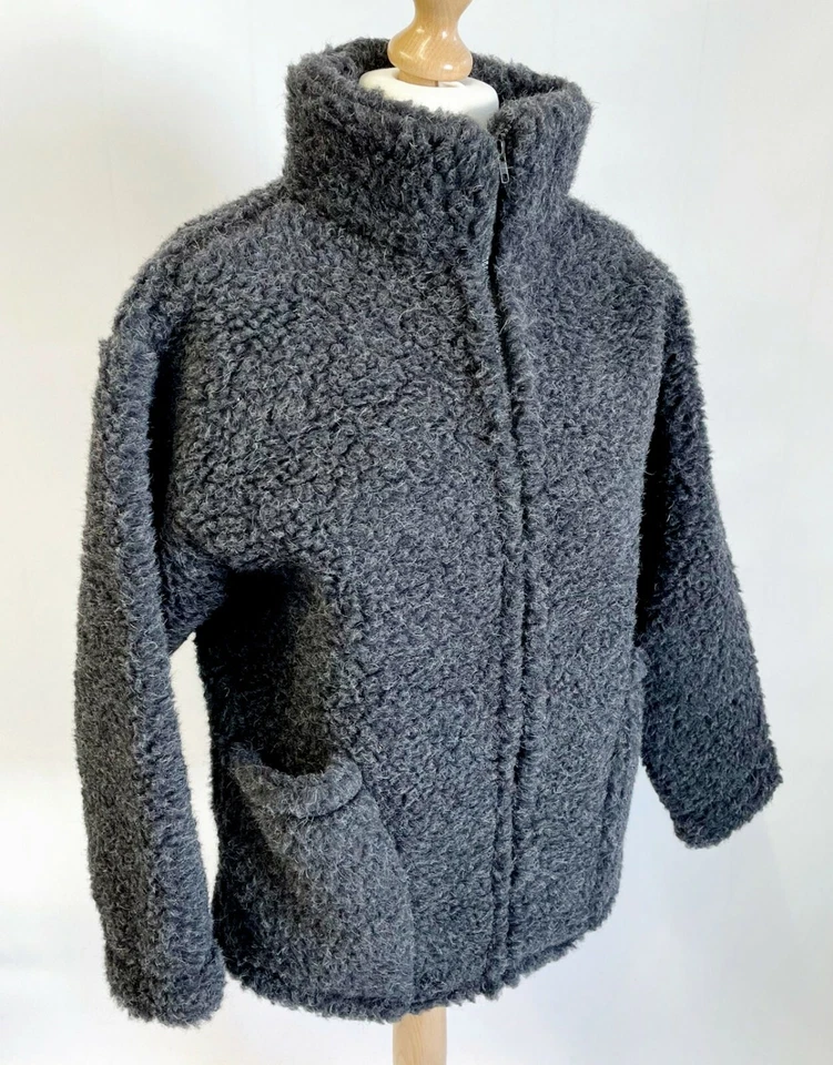 Wolljacke MERINO Schurwolle 100% Merinowolle - antrazit - Bild 2 von 4
