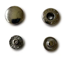 Gun Metal Leather Craft Snaps/Fastener Buttons/Closure 3 sizes 10/12.5/15mm