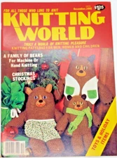 KNITTING WORLD MAGAZINE November/December 1981 Toys & Holiday Items Patterns