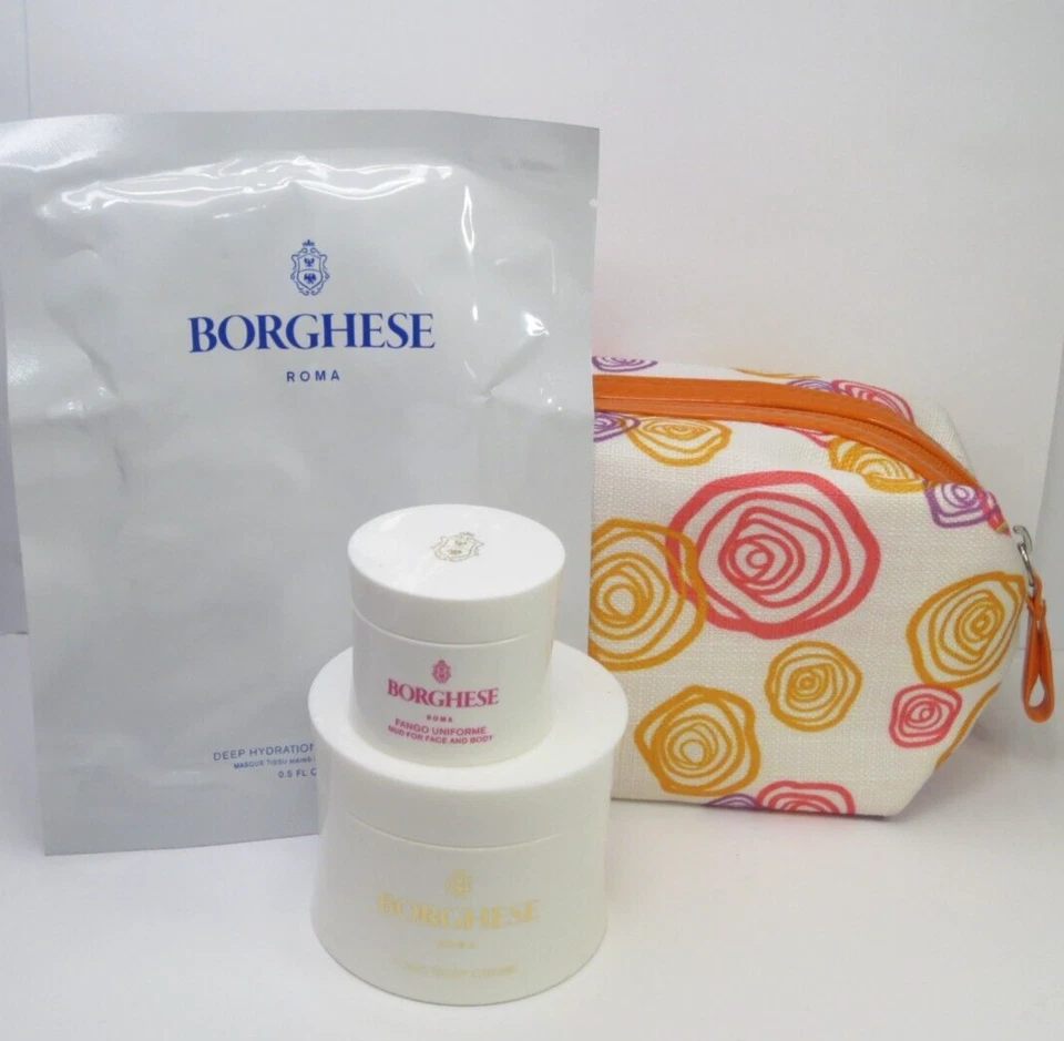 BORGHESE 3 PC SET - BODY CREME, MUD MASK & HAND MASK SHEET SEE DETAILS - Image 2 of 4