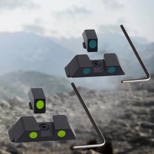 Fiber Optic Sights Front&Rear Set for Glock 17,19,22,23,26,27,33,34,35,37,38,39