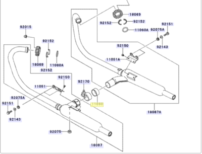 Graphite Exhaust Pipe Connector Gasket Fit for Kawasaki ZX1000