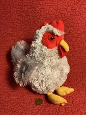 7" hug fun gray chicken plush stuffed