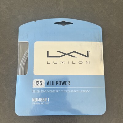 NEW LUXILON 125 ALU POWER TENNIS RACQUET STRING SILVER 40' 1.25MM 17G