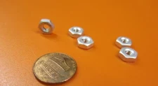 Aluminum Machine Screw Hex Nut, RH, 8-32 x 1/8" Height. - 400 Pcs