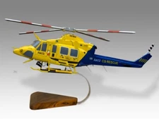 Bell 412 RACQ CQ Rescue Desk Wood Helicopter New Model Small Scale 1/48