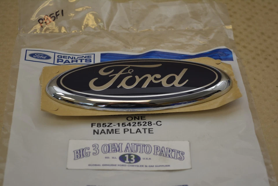 E-150 E-250 E-350 F-250 F-350 Excursion Ford azul ovalado puerta trasera emblema nuevo OEM Foto 2 de 3