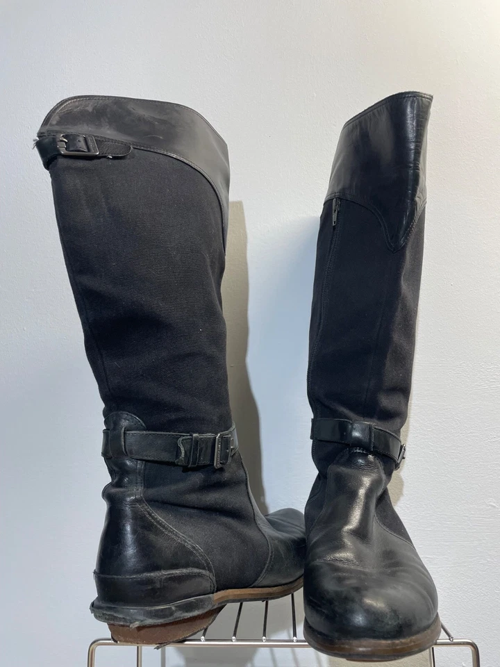 Patagonia Addie Rider Botas Ecuestres Altas Equitación Lona Cuero Mujer’s 9.5 Foto 4 de 4