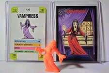 90's Monster In My Pocket Vampiress Series 1 36 Neon Red With Cards