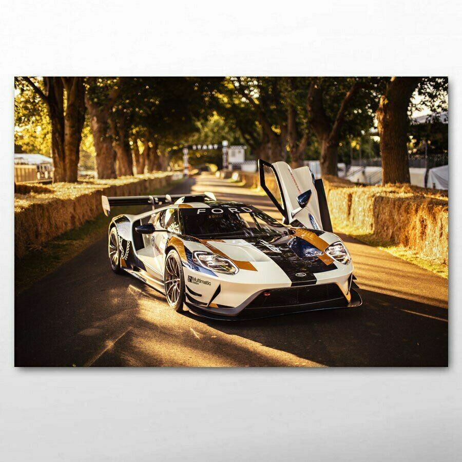 Tableau supercars GT 40 de qualité galerie sur toile canvas haut de gamme mesurant 50x70 cm