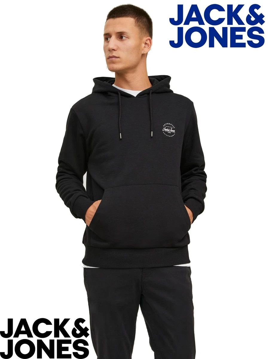 Jack u0026 Jones Men's Designer Hoodies Sweatshirts Plain Pullover Top For Men  | eBay