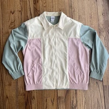 Vintage 80s Grandma Core Golden Girls Colorblock Pastel Jacket Alfred Dunner 16