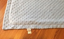 Stephan Baby Blanket Blue Minky Dot Satin Back Blanket