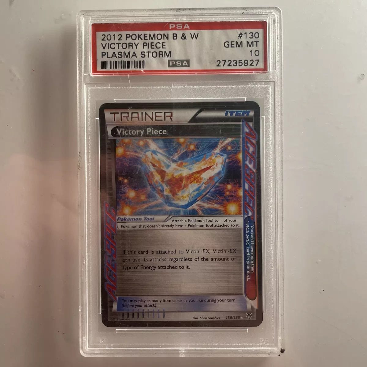 Pokemon - Victory Piece - 130/135 - Holo Rare - BW Plasma Storm - PSA 10  GEM | eBay