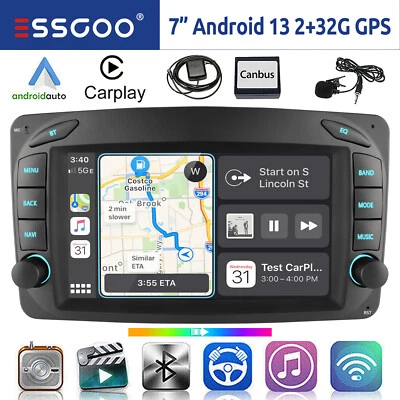Android 13 Autoradio Carplay GPS Für Mercedes C/CLK/G Klasse W203 W209 Vito W639 - Bild 1 von 4