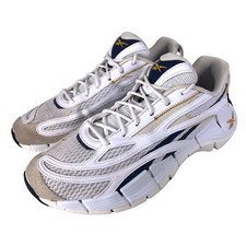 Reebok Zig Kinetica 2.5 UK 9.5 Pure Grey Vector Navy Men's Trekking Running Shoe