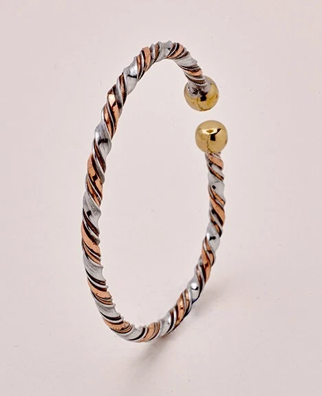 COPPER FAYRE Copper Zinc Torque Bracelet - 6 1/2" Long CZ7