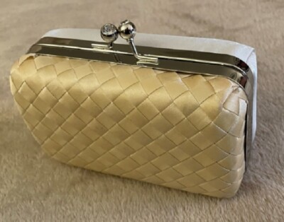 LULU TOWNSEND Vintage EUC Small Box Clutch Purse Satin w