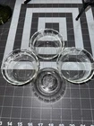 Set of 4 PYREX #463 Custard Cup Ramekin Bowl 3-Ring Scalloped 6oz/ 175mL ~ USA
