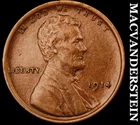 1914 Lincoln Wheat Cent - Scarce  Extra Fine  Semi-key  Better Date  #J8457