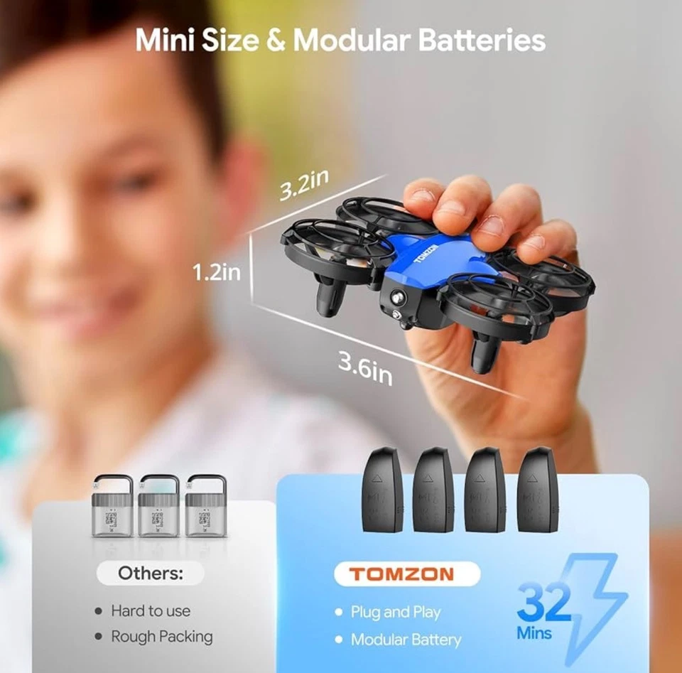 2 Pack A24 Drone for Kids 16+ with Battle Mode, Small RC Drone with Throw to Go - Image 2 of 4
