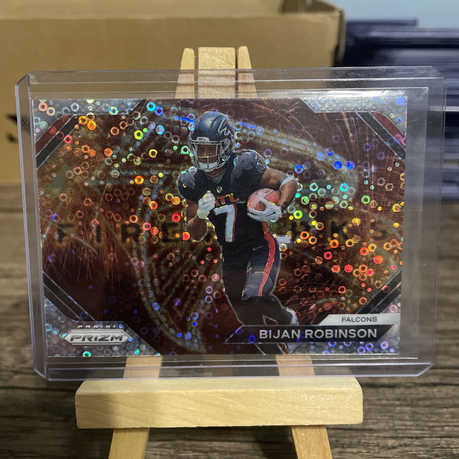 2023 Panini Prizm - Fireworks Bijan Robinson #F-24 No Huddle Prizm (RC)