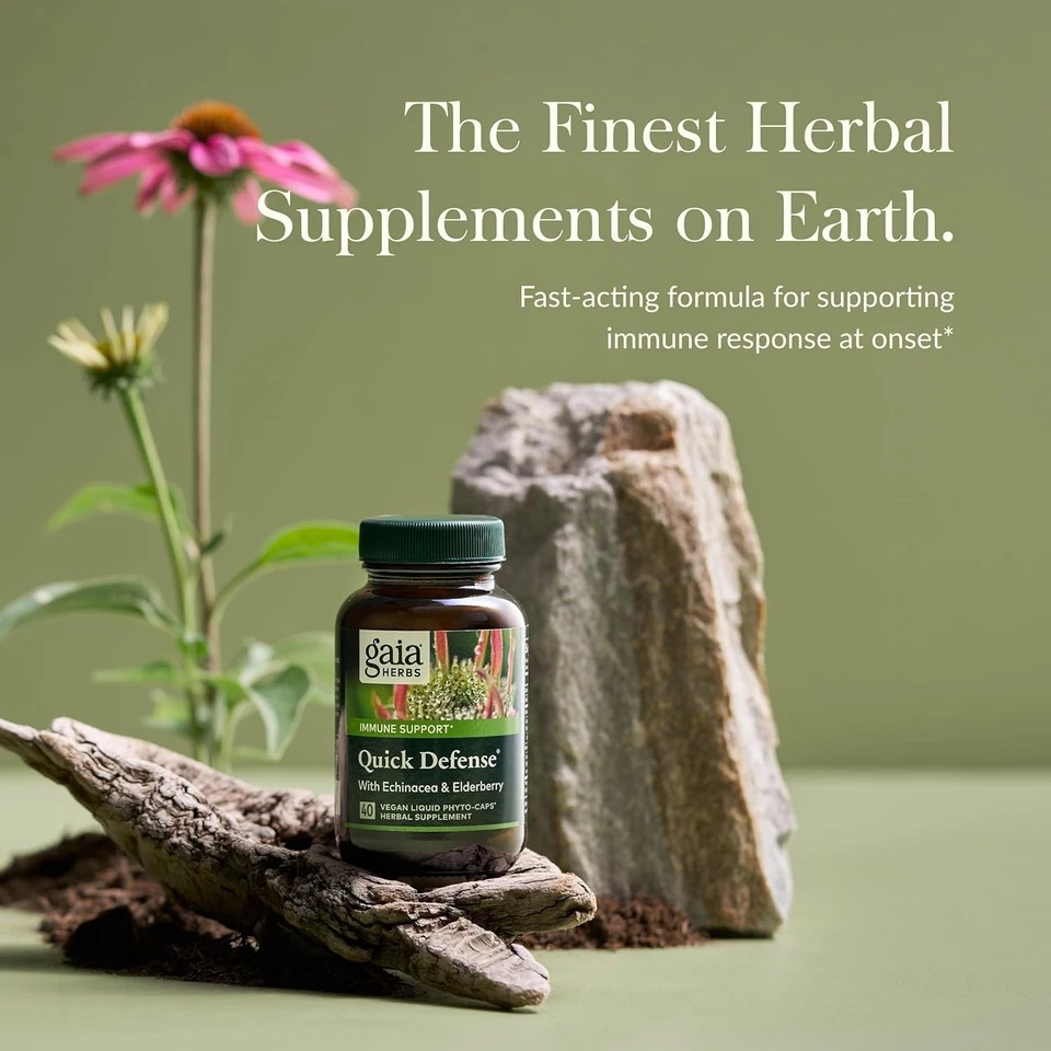 Gaia Herbs Quick Defense - Fast-Acting Immune Support Supplement - 40 Cap - Image 2 of 4