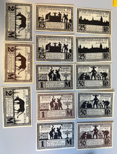 05-14  Padeborn,2x 25+3x 50+2x 75 Pfg.+3x 1+3x 2 Mark,10.11.1921,Erh.: UNC - XF-