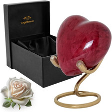 Heart Urn with Stand Box Keepsake Urn for Human Ashes Mini Cremation Urn for M