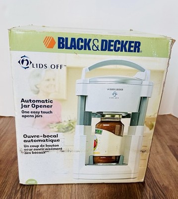Black & Decker Lids Off Automatic Jar Opener JW200 White Electric NEW Open Box 