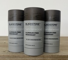 Sandalwood Blackstone Aluminum-Free Men's Deodorant 2.82 oz each Lot of 3 New