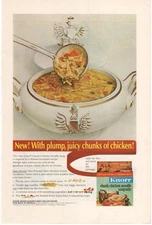 Knorr Chunk Chicken Noodle Soup Plump Juicy Chunks 1964 Vintage Ad Knorr 