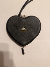 Coach Heart Zip Coin Wallet Wristlet w/ Wrist...