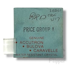 Bulova 5BD Watch Crystal 1634F Fancy Rectangle 14.1 x 10.7mm Case 3517 NOS